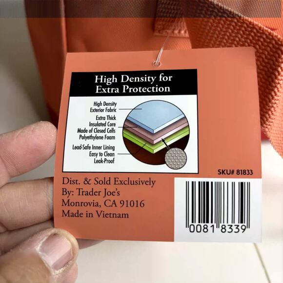 Set of 5 Trader Joe’s Mini Insulated Cooler Tote Bags Summer — Peach Orange NWT! - Picture 4 of 15